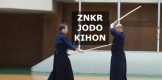 ZNKR Jodo Kihon Kurogo sensei e Shiiya sensei jodo kihon